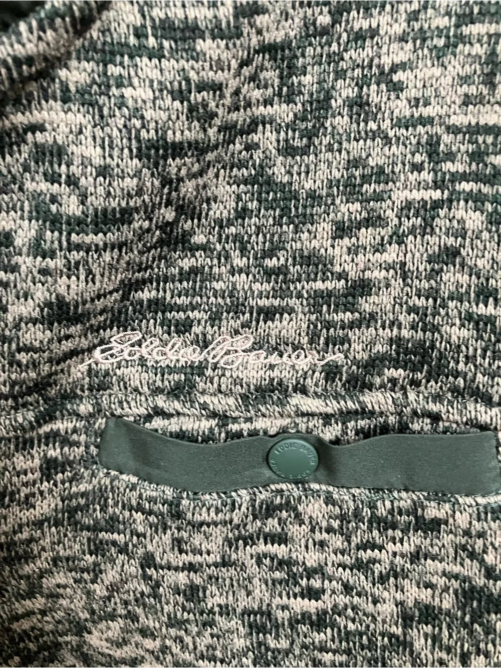 Eddie Bauer Green Marled Half-Zip Pullover